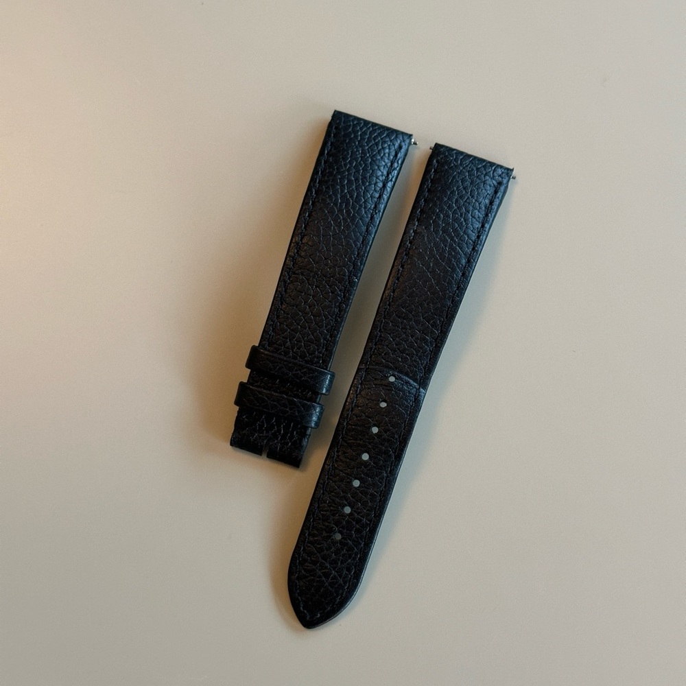 CARTIER TANK WATCH STRAP - BLACK LEATHER